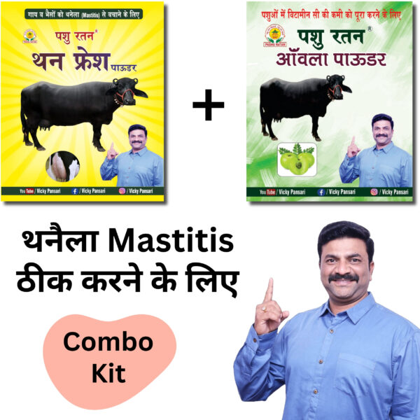 Home pashu ratan mastitis care combo – than fresh powder + amla powder | natural protection for cows & buffaloes