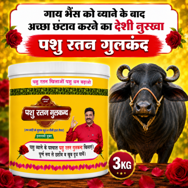 pashu ratan gulkand | milk increase & post delivery care for cows & buffaloes ( pack of 3 kg )