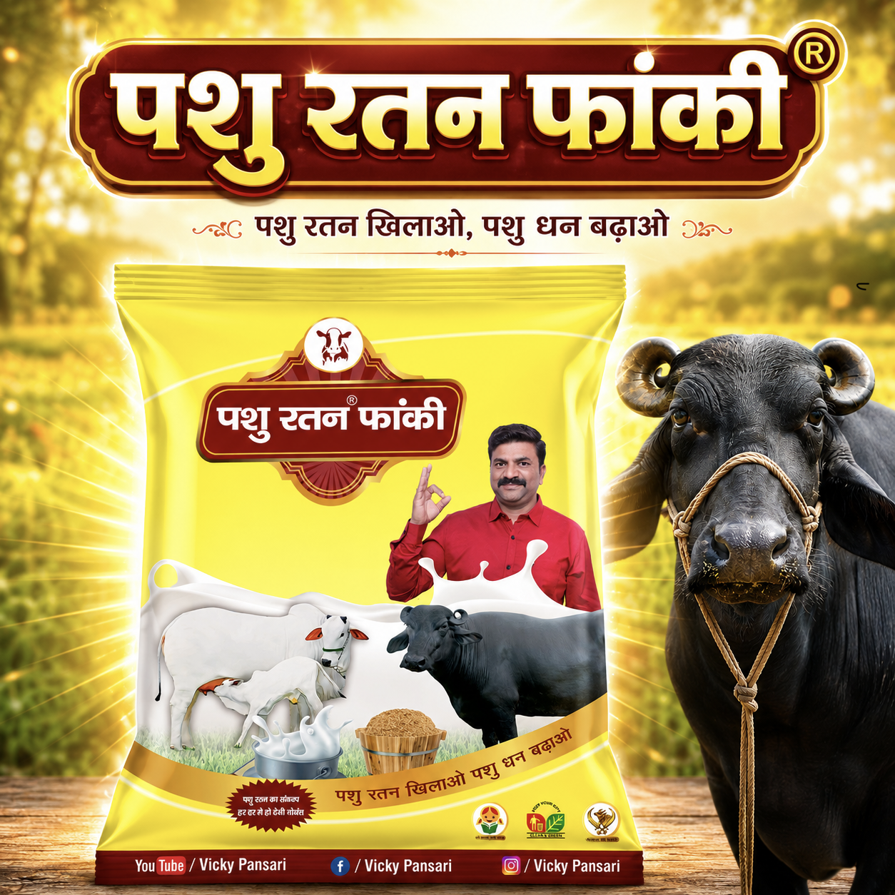 Home pashu ratan faaki | supports stomach health and digestion in cattle & poultry