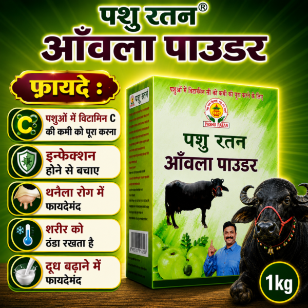 pashu ratan amla powder | boosts vitamin c & protects from infections in cattles